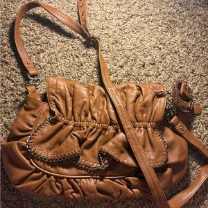Junior Drake Tan Leather Crossbody Bag